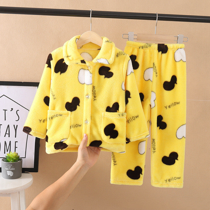 Children's Flannel Pajamas Suit